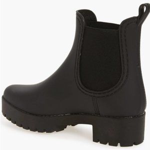 Jeffrey Campbell Cloudy Waterproof Chelsea Rain Boot Matte Black